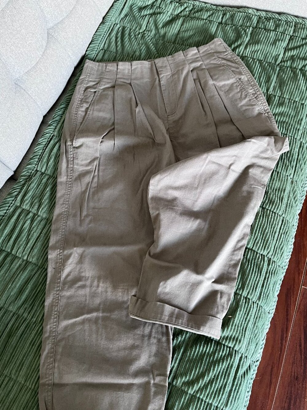 Pleated Sage Abercombie and Fitch Slacks